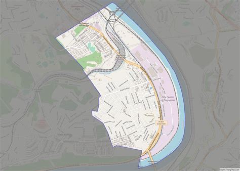 Map of Duquesne city, Pennsylvania