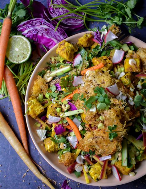 Vegan Indian Chopped Salad w/ Tofu Paneer + Cumin Curry Lime ...