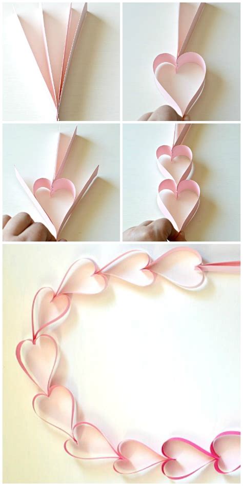 How to Make a Heart-Shaped Paper Chain for Valentine’s Day - SavvyMom Valentines Games ...