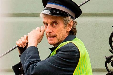 Doctor Who star Peter Capaldi struggles to keep his cool as a traffic ...