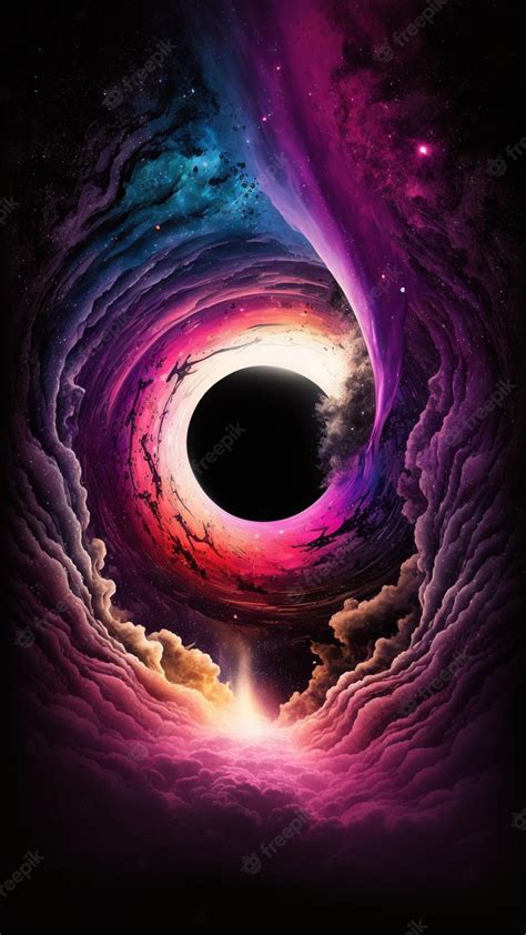 Premium Photo | Black hole wallpaper, colorful black role, wallpaper galaxy