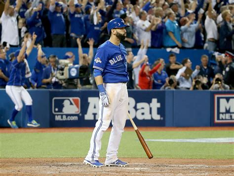 5 photos of Jose Bautista's epic bat flip | theScore.com