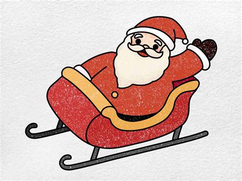 How to Draw Santa in His Sleigh - HelloArtsy