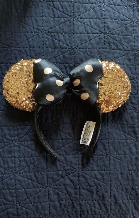 Disney Parks - Black and gold Mickey ears price is negotiable** | Disney hair, Minnie mouse ears ...