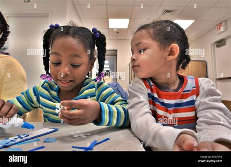 Children working on an arts crafts project Stock Photo - Alamy