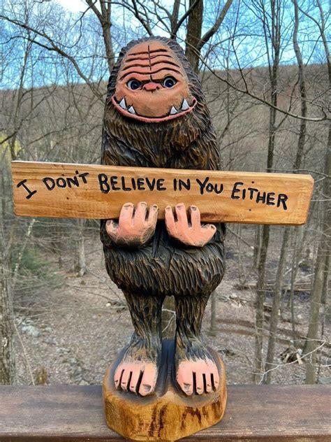 BIG FOOT Chainsaw Carving Sasquatch OAK Wood Carving withFREE CUSTOM Sign UNIQUE #FolkArt ...