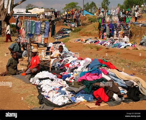 Second hand Clothes Market, Luchenza, Malawi Stock Photo - Alamy