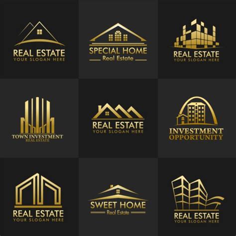 Vector real estate logos set free download