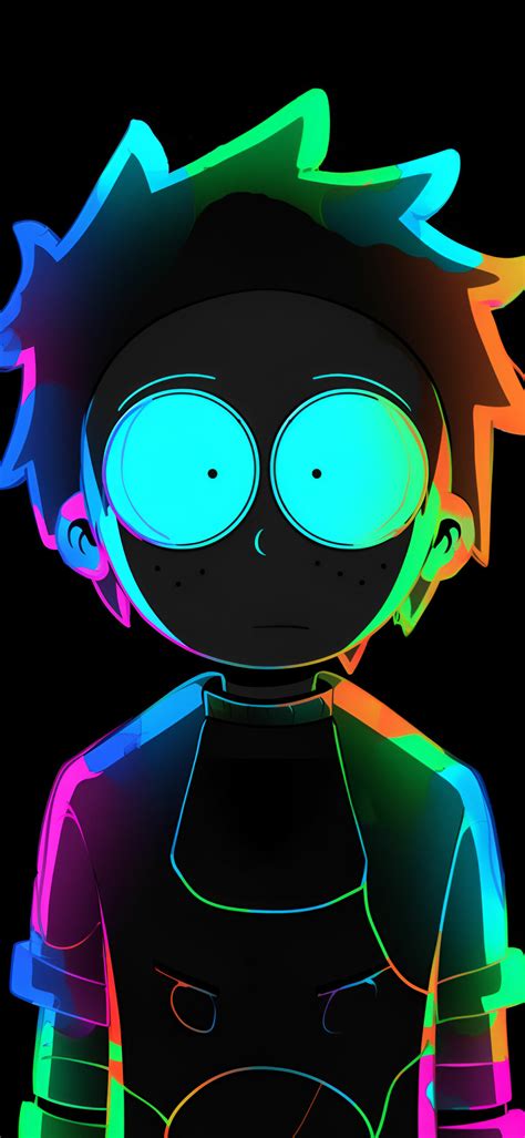 Morty Smith Neon Art Wallpapers - Aesthetic Cartoon Wallpapers HD