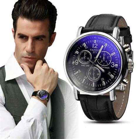 New Luxury Watch Men Watches Leather Band Sport Fashion Casual Analog Quartz Wristwatches Male ...