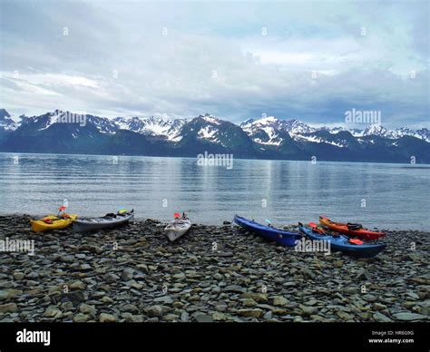 kayaking in resurrection bay, alaska Stock Photo - Alamy