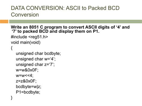 Intel 8051 Programming in C | PPT