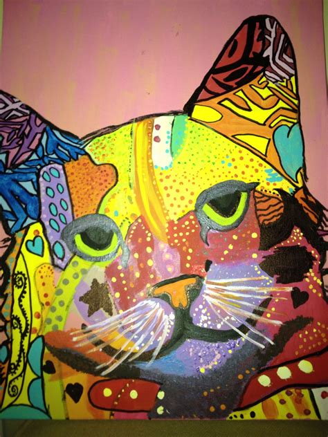 Pop art cat | Pop art cat, Cat colors, Dog art