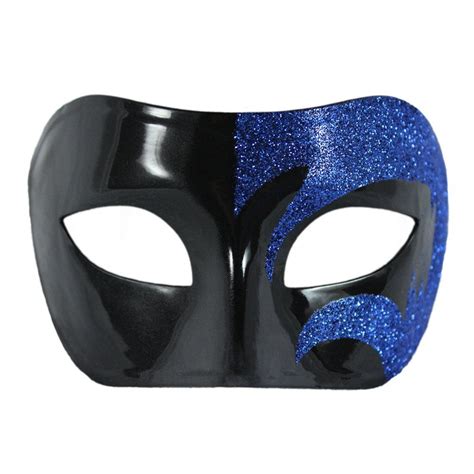 Amazon.com: Mystic Blue Glitter & Black Venetian Masquerade Mask ...