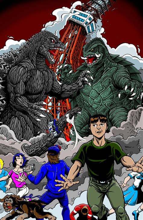 Godzilla vs Gamera - japanese monster movies Fan Art (37044198) - Fanpop