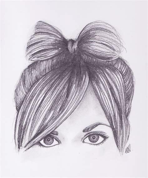 Cute Girl Sketch Images at PaintingValley.com | Explore collection of ...