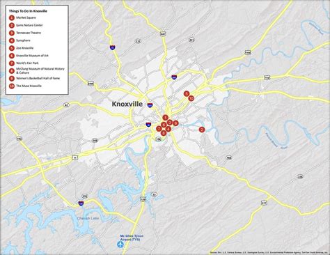 Map of Knoxville, Tennessee - GIS Geography