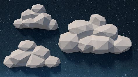 Papercraft Digital PDF Template for Clouds DIY 3D Clouds - Etsy