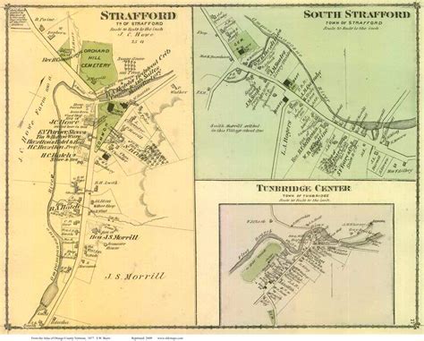 Strafford, South Strafford, and Tunbridge Center Villages, Vermont 1877 ...