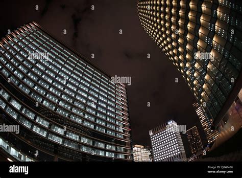 Yokohama Minato Mirai of buildings and night view Stock Photo - Alamy