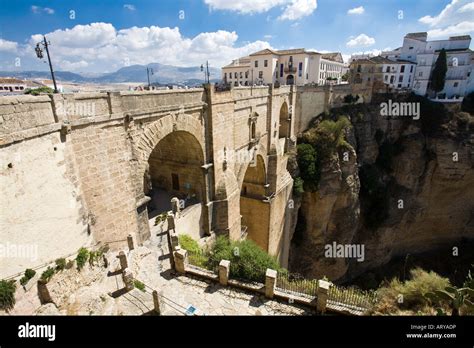 Puente Nuevo new bridge Ronda Malaga Andalucia Spain Stock Photo - Alamy