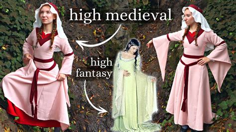 I made the historically "accurate" medieval dress that's now every high fantasy costume - YouTube