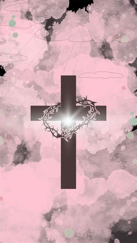 Download Cute Girly Cross With Thorns Wallpaper | Wallpapers.com
