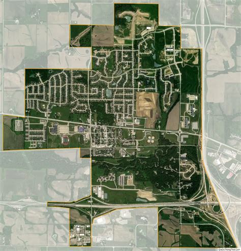 Map of Tiffin city, Iowa