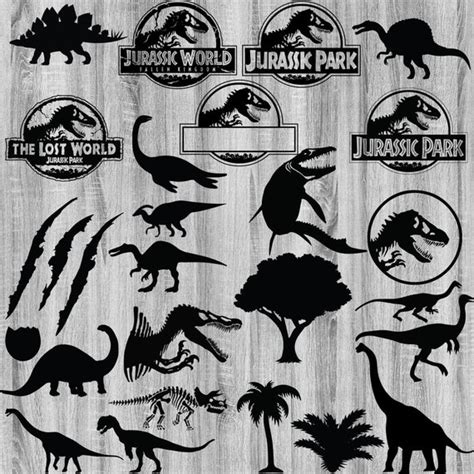 Jurassic Park Bundle SVG Dinosaur Svg Bundle Jurassic Font - Etsy