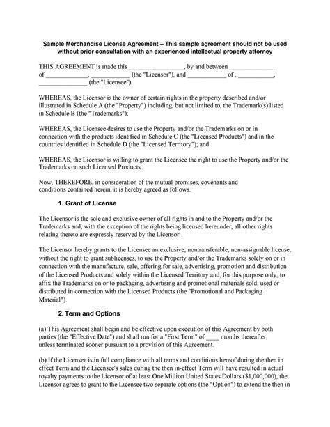 50 Professional License Agreement Templates ᐅ Templatelab Intellectual Property License ...