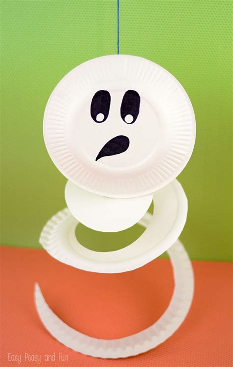 Paper Plate Ghost - Paper Plate Crafts for Kids - Easy Peasy and Fun