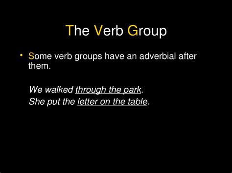 The Verb Group