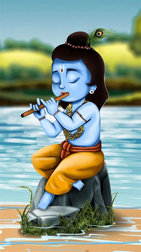 Animated Lord Krishna Wallpaper Classic Krishna Wallpaper Digital ...