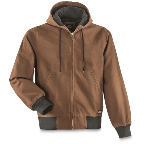 Dickies Men's Duck Thermal Lined Hooded Jacket - 676391, Insulated ...