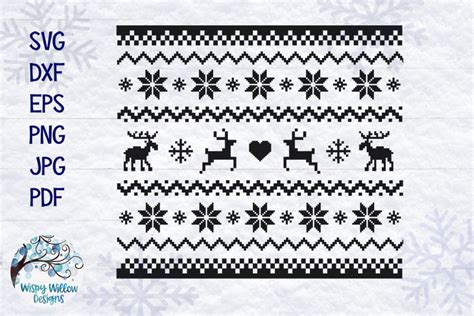 Christmas Sweater SVG | Ugly Christmas Sweater Pattern SVG