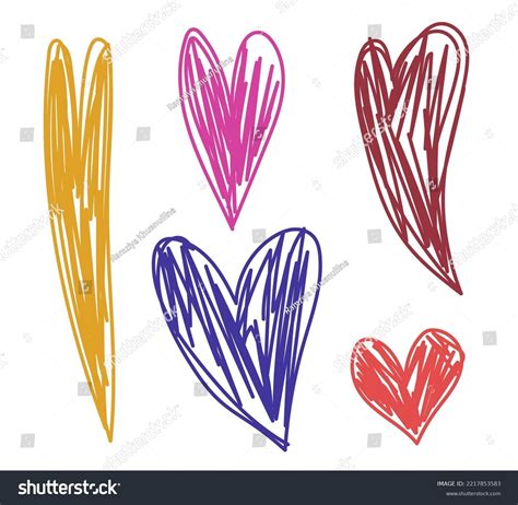 Heart Sketch Love Symbol Pencil Drawing Stock Vector (Royalty Free ...