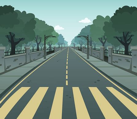 Pedestrian Lane Stock Illustration - Download Image Now - iStock