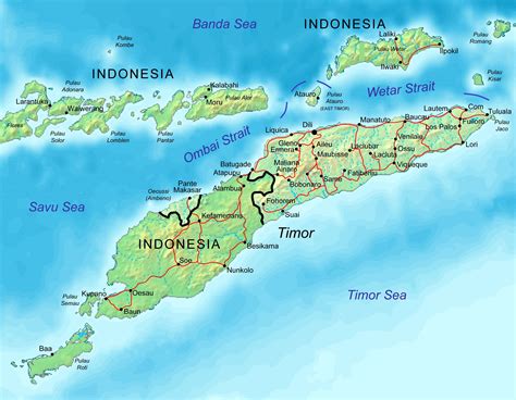 East Timor map | East timor map, Timor, Dili