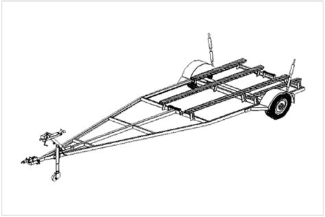 (16FB) BOAT TRAILER PLANS (VARIABLE LENGTH)