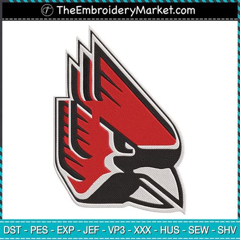 Ball State Cardinals Embroidery Designs File, NCAA Machine Embroidery Designs, Embroidery PES ...