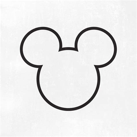 Mickey Head Outline svg Mickey svg dxf png instant | Etsy