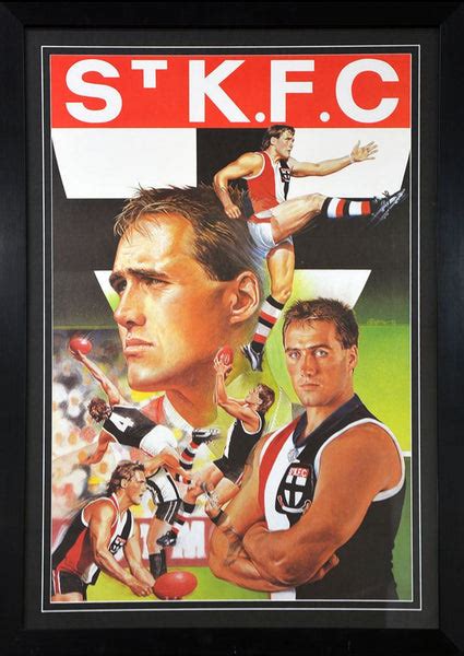 ST KILDA-Tony Lockett SIGNED St Kilda & Brian Clinton Print/Framed ...