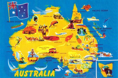 Australia tourist attractions map - Map of Australia tourist ...