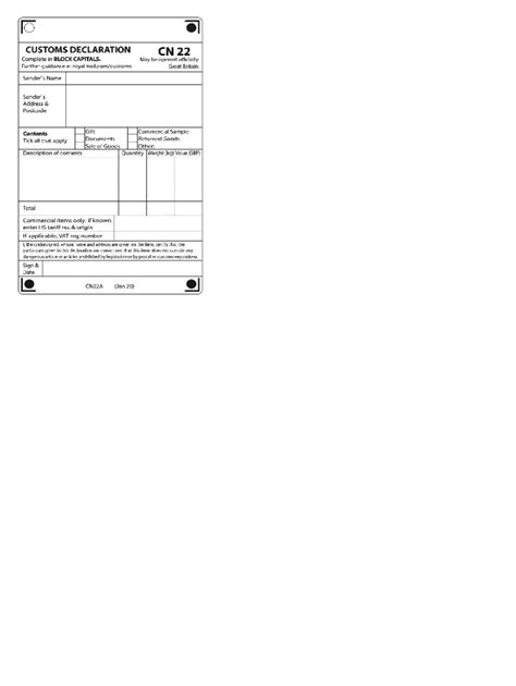 2020-2025 Form UK Royal Mail CN 22 Fill Online, Printable, Fillable, Blank - pdfFiller