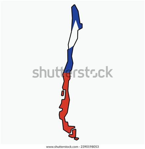 Outline Drawing Chile Flag Map Vector Stock Vector (Royalty Free) 2390198053 | Shutterstock