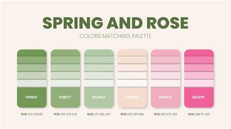 Spring color palettes or color schemes are trends combinations and ...