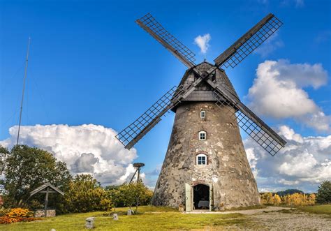 Medieval windmill in Latvia. | Old windmills, Windmill, Eiffel tower