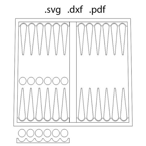 Backgammon Board Design Digital File Svg , Dxf & Pdf - Etsy Canada