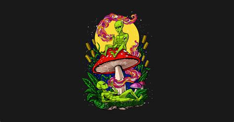 Psychedelic Magic Mushroom Aliens - Magic Mushroom - Posters and Art Prints | TeePublic