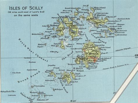 Map Of The Scilly Isles